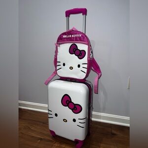 NIB Hello Kitty 2 Piece Luggage Set